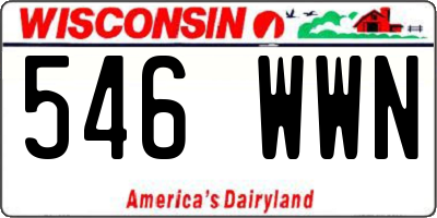 WI license plate 546WWN