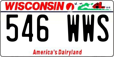 WI license plate 546WWS