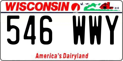 WI license plate 546WWY