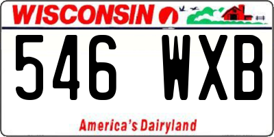 WI license plate 546WXB