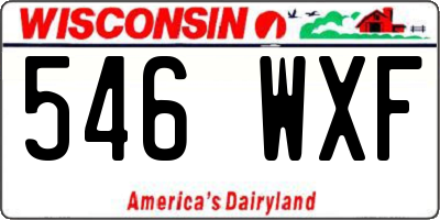 WI license plate 546WXF