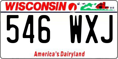 WI license plate 546WXJ