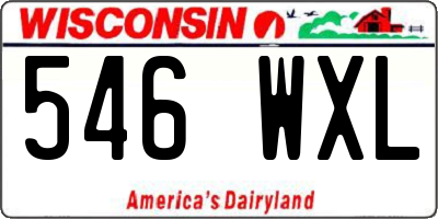 WI license plate 546WXL