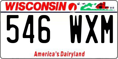 WI license plate 546WXM