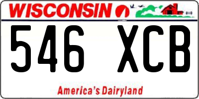 WI license plate 546XCB