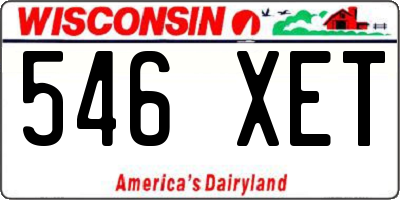 WI license plate 546XET