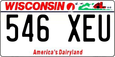 WI license plate 546XEU