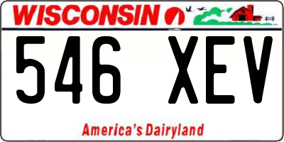 WI license plate 546XEV