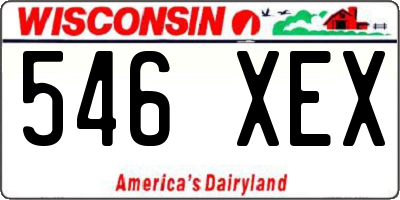 WI license plate 546XEX