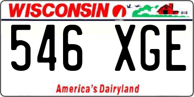 WI license plate 546XGE
