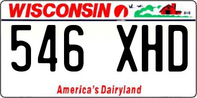 WI license plate 546XHD