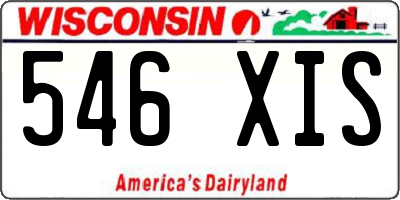 WI license plate 546XIS