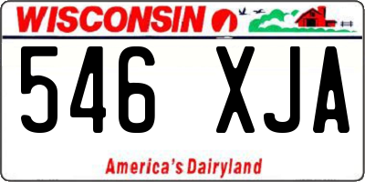 WI license plate 546XJA