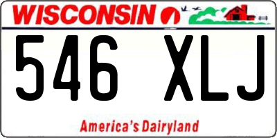 WI license plate 546XLJ