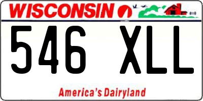 WI license plate 546XLL