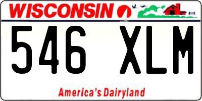 WI license plate 546XLM