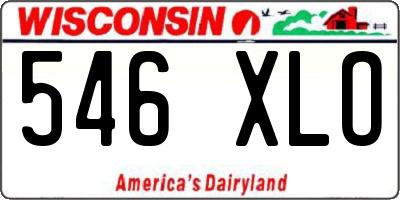 WI license plate 546XLO
