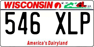 WI license plate 546XLP