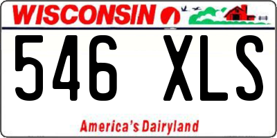 WI license plate 546XLS