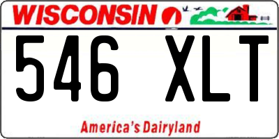 WI license plate 546XLT