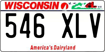 WI license plate 546XLV