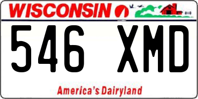 WI license plate 546XMD