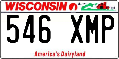 WI license plate 546XMP