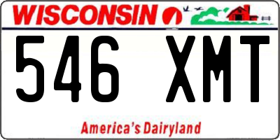 WI license plate 546XMT