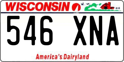 WI license plate 546XNA