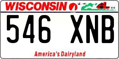 WI license plate 546XNB