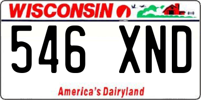 WI license plate 546XND