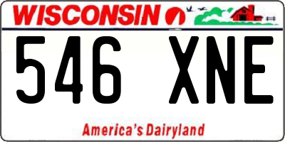 WI license plate 546XNE