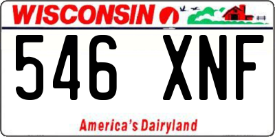 WI license plate 546XNF