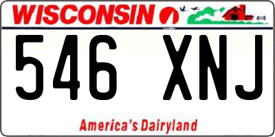 WI license plate 546XNJ