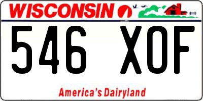 WI license plate 546XOF