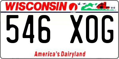WI license plate 546XOG