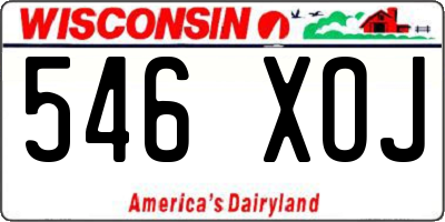 WI license plate 546XOJ