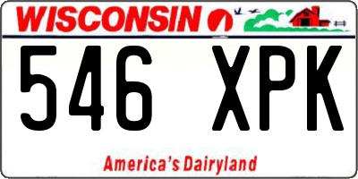 WI license plate 546XPK