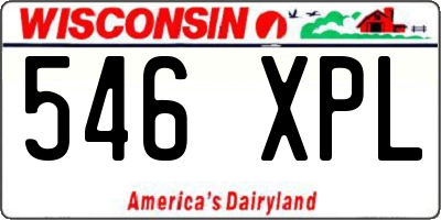 WI license plate 546XPL