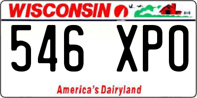 WI license plate 546XPO