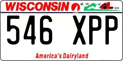 WI license plate 546XPP