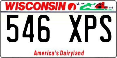 WI license plate 546XPS
