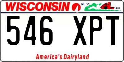 WI license plate 546XPT