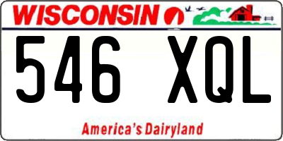 WI license plate 546XQL
