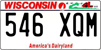WI license plate 546XQM