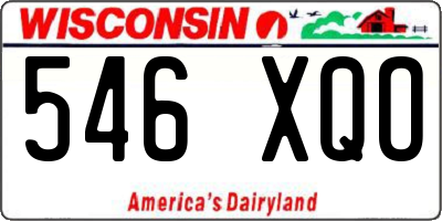 WI license plate 546XQO