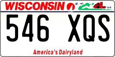 WI license plate 546XQS