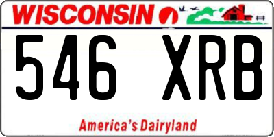 WI license plate 546XRB