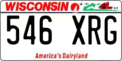 WI license plate 546XRG