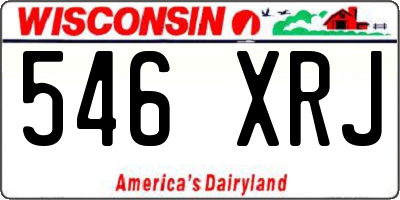 WI license plate 546XRJ
